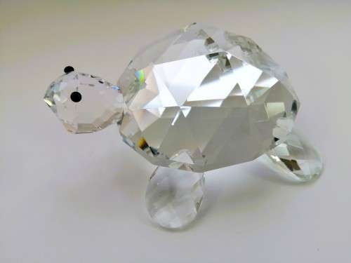 Stunning Crystal Glass Giant Tortoise