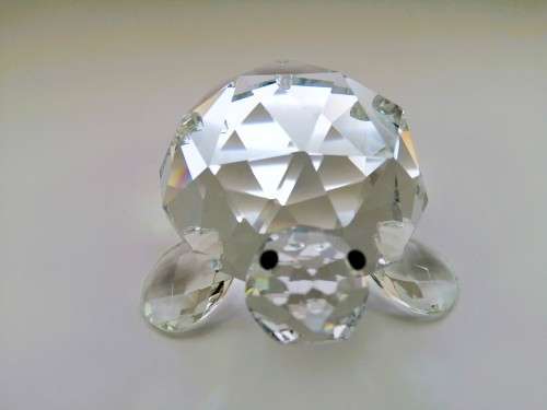 Stunning Crystal Glass Giant Tortoise