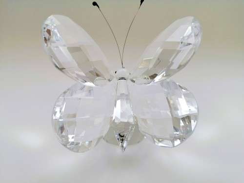 Stunning Crystal Glass Giant Clear  Butterfly