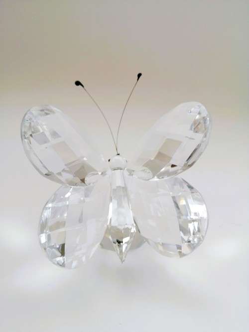Stunning Crystal Glass Giant Clear  Butterfly