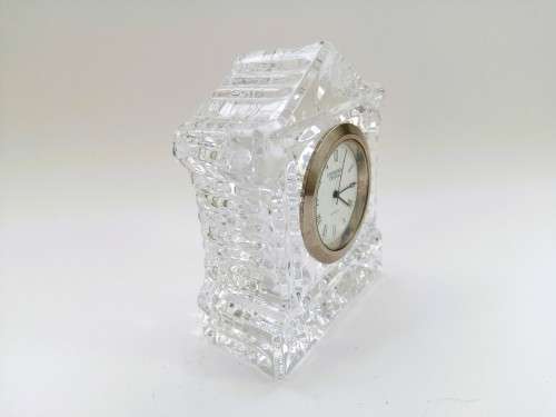 Edinburgh Crystal Quartz Miniature Mantle Shelf Clock