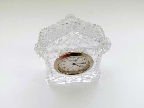 Edinburgh Crystal Quartz Miniature Mantle Shelf Clock