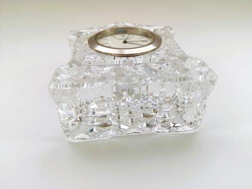Edinburgh Crystal Quartz Miniature Mantle Shelf Clock