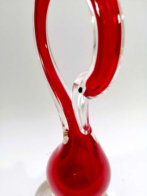 Murano Art Glass Large Red Duck Goose Bird