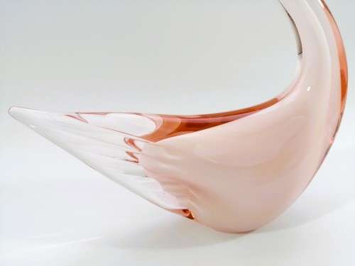 Murano Art Glass Stunning Large Pink Duck Goose Bird