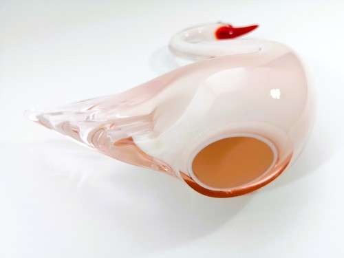 Murano Art Glass Stunning Large Pink Duck Goose Bird