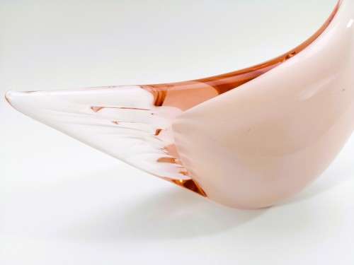 Murano Art Glass Stunning Large Pink Duck Goose Bird