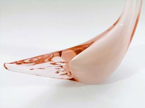 Murano Art Glass Stunning Large Pink Duck Goose Bird