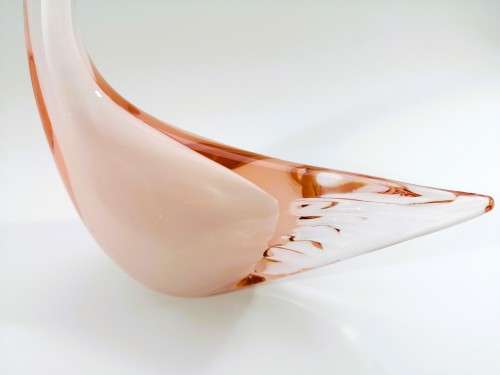 Murano Art Glass Stunning Large Pink Duck Goose Bird