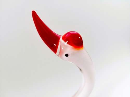 Murano Art Glass Stunning Large Pink Duck Goose Bird