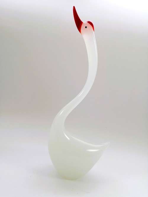 Murano Art Glass Stunning Large Pink Duck Goose Bird