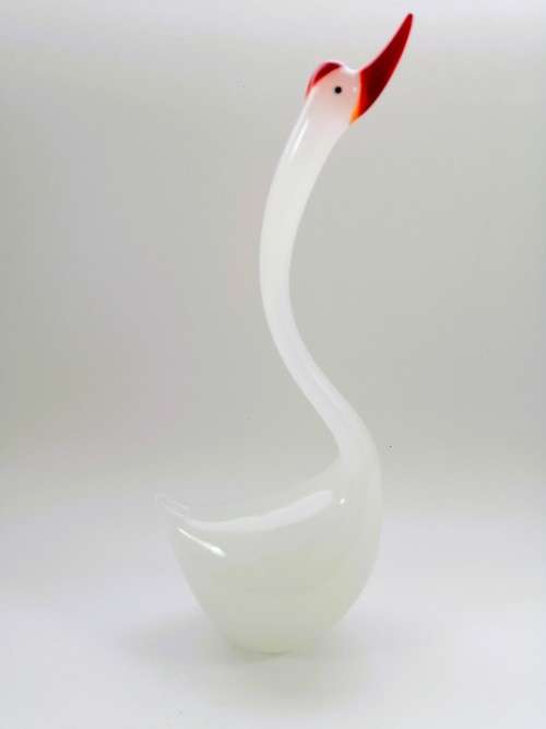 Murano Art Glass Stunning Large Pink Duck Goose Bird