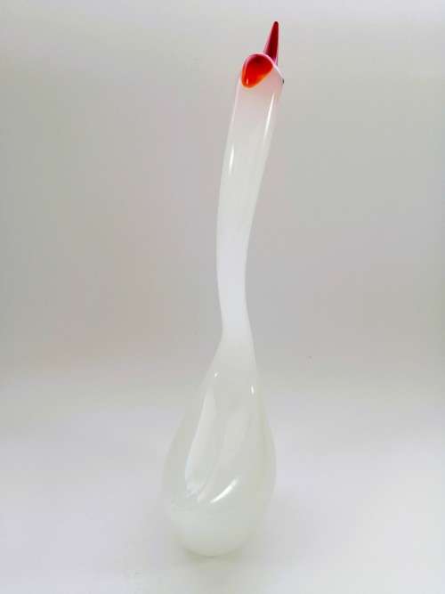 Murano Art Glass Stunning Large Pink Duck Goose Bird