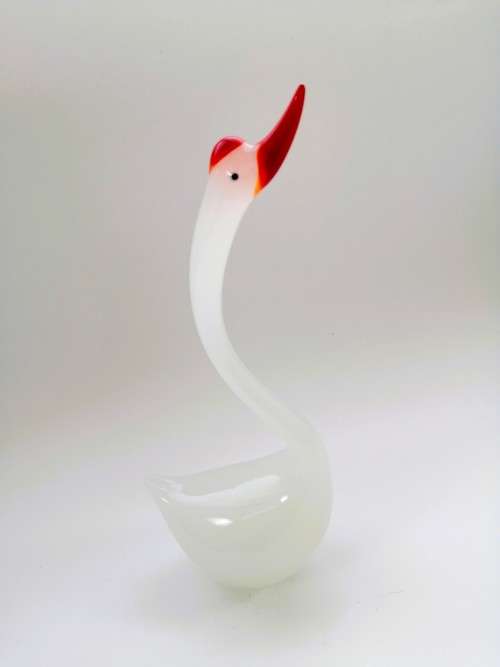 Murano Art Glass Stunning Large Pink Duck Goose Bird