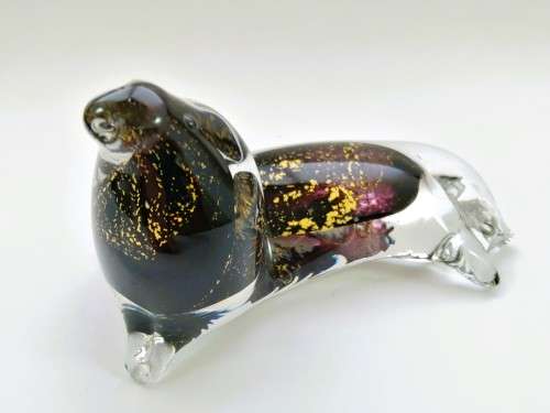 Eamonn Vereker Seal Art Glass Paperweight Handcrafted Australian