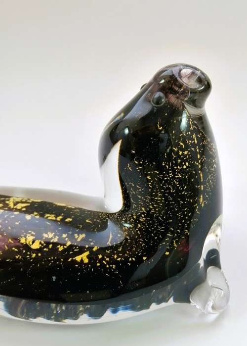 Eamonn Vereker Seal Art Glass Paperweight Handcrafted Australian