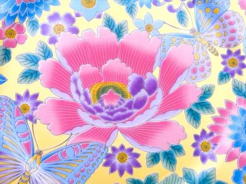 Vintage Japan Imperial  Imari Ware  Porcelain Plate - Flowers