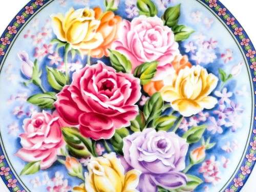 Vintage BWA Japan Imperial  Imari Ware  Porcelain Plate - Flowers #