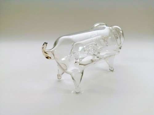 Victorian Blown Glass Pig / Elephant inside another one inside another one #