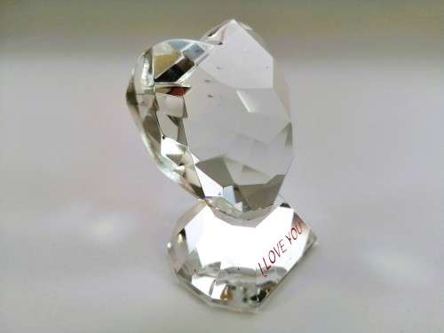 Stunning Crystal Glass I Love You Heart