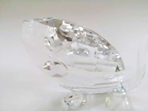 Stunning Crystal Glass X-Large Swan