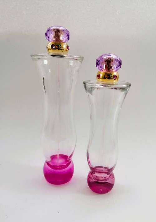 Beautiful Empty Pink Perfume Bottles x 2