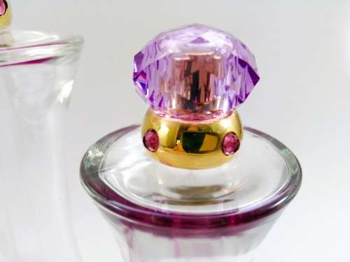 Beautiful Empty Pink Perfume Bottles x 2
