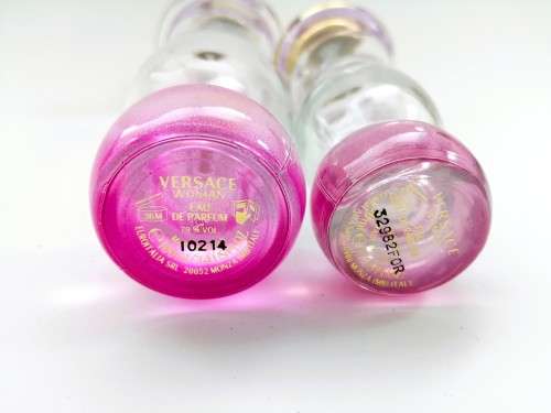 Beautiful Empty Pink Perfume Bottles x 2