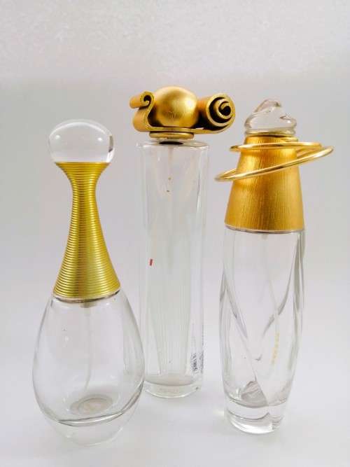 Beautiful Empty Perfume Bottles x 3