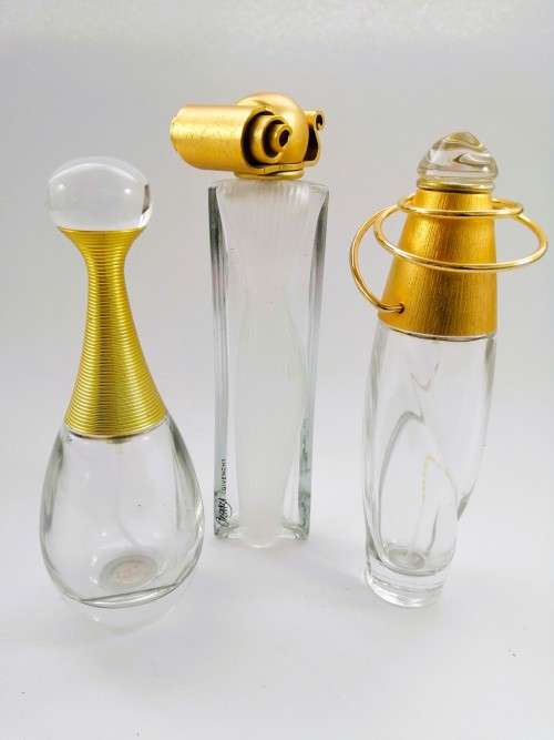 Beautiful Empty Perfume Bottles x 3