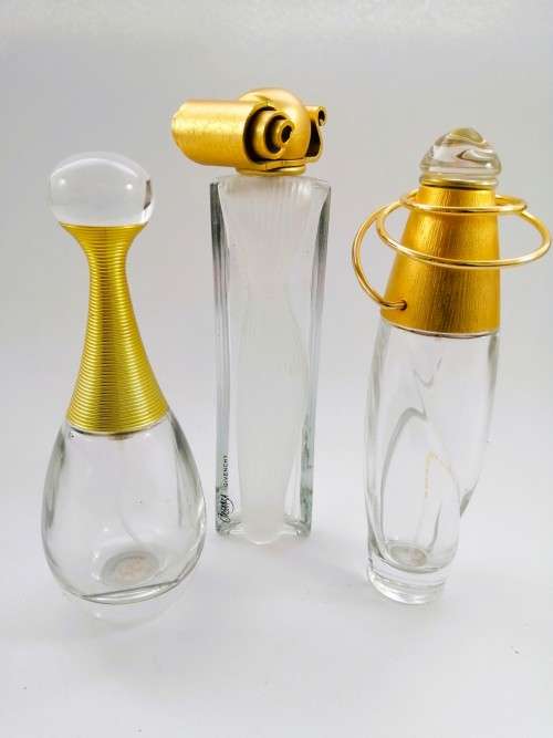 Beautiful Empty Perfume Bottles x 3