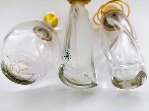 Beautiful Empty Perfume Bottles x 3