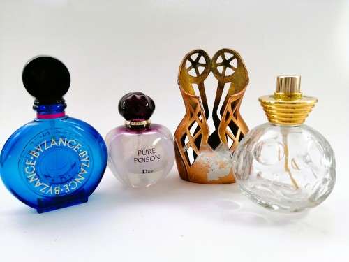 Beautiful Empty Perfume Bottles x 3