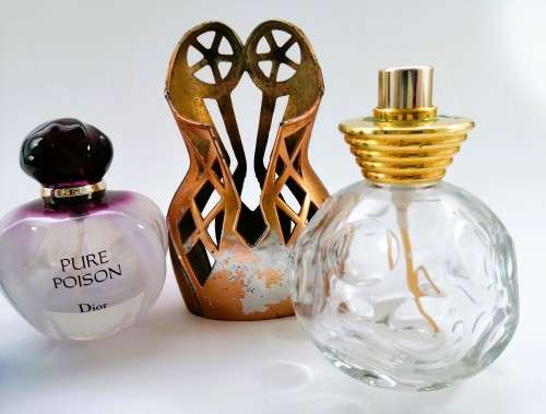 Beautiful Empty Perfume Bottles x 3