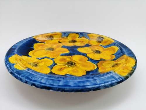 Handpaintes Flower Display Plate