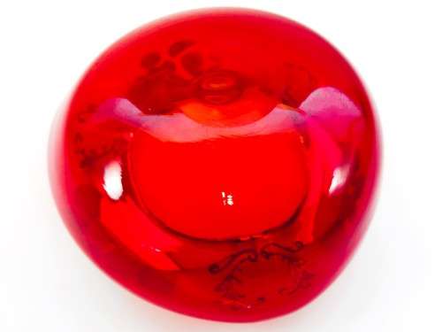 Hand Painted  BOHEMIAE Glass Dish MADE IN CZECH REPUBLIC