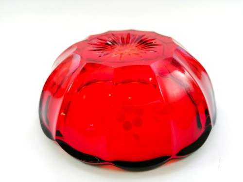Hand Painted  BOHEMIAE Glass Dish MADE IN CZECH REPUBLIC