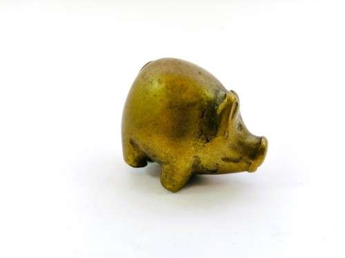 Vintage 1950`s brass pig  #