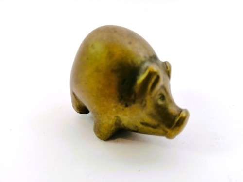 Vintage 1950`s brass pig  #