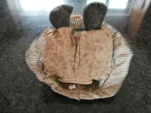 Large Vintage Fabric Pig Doorstop