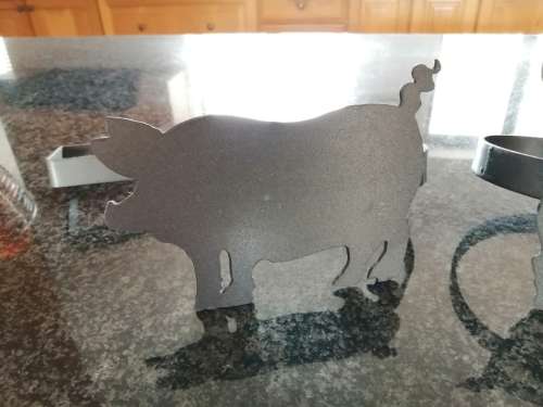 Large Black Pig Curtain Tie backs