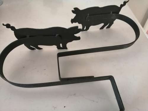 Large Black Pig Curtain Tie backs