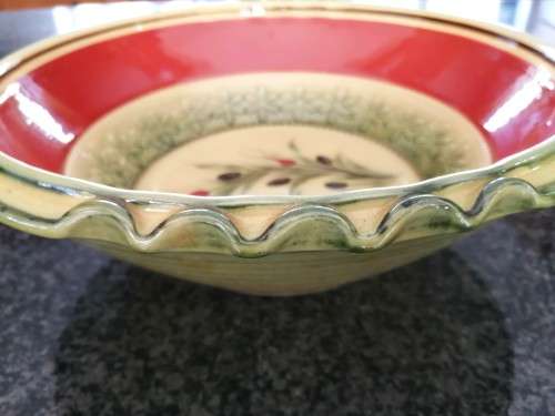 Barocco Valbonne Fait Main Serving Bowl ~ French Bowls ~ Serving Dish ~ Pottery
