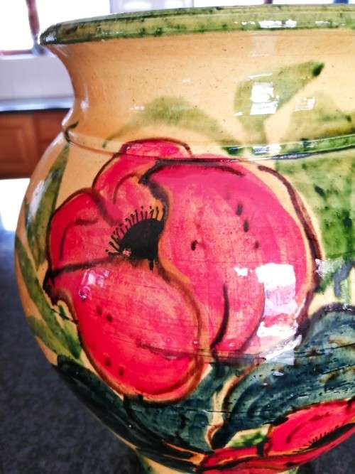 Beautiful large French ceramic Vallauris vase, French pottery