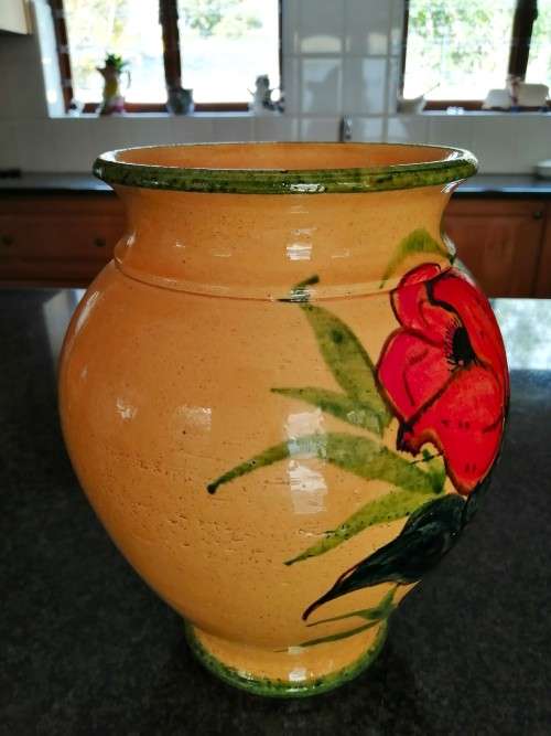 Beautiful large French ceramic Vallauris vase, French pottery