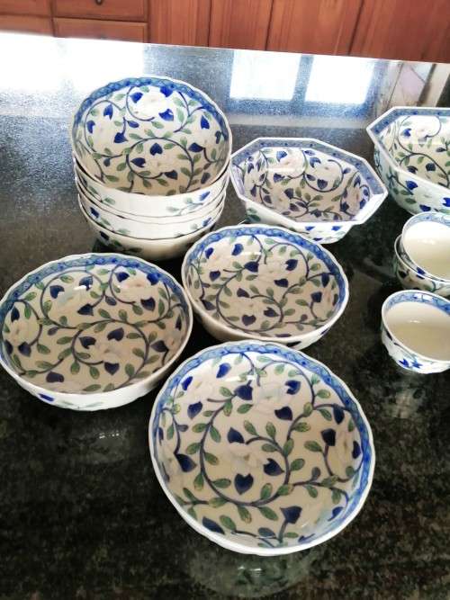 Gokusai Maebata Andrea Sadek Lotus Flowers Japanese Floral Porcelain Serving set