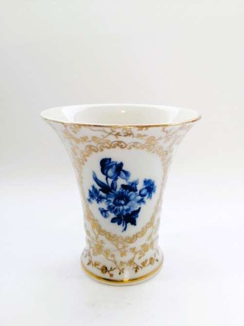 Bavaria Germany Vase Blue and Gold design