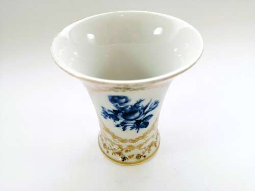 Bavaria Germany Vase Blue and Gold design