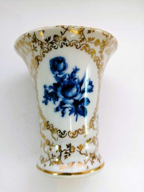 Bavaria Germany Vase Blue and Gold design