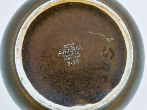 Iconic Ulla Procopé Large Brown Ceramic Teapot GA1, Arabia Finland, 1960s